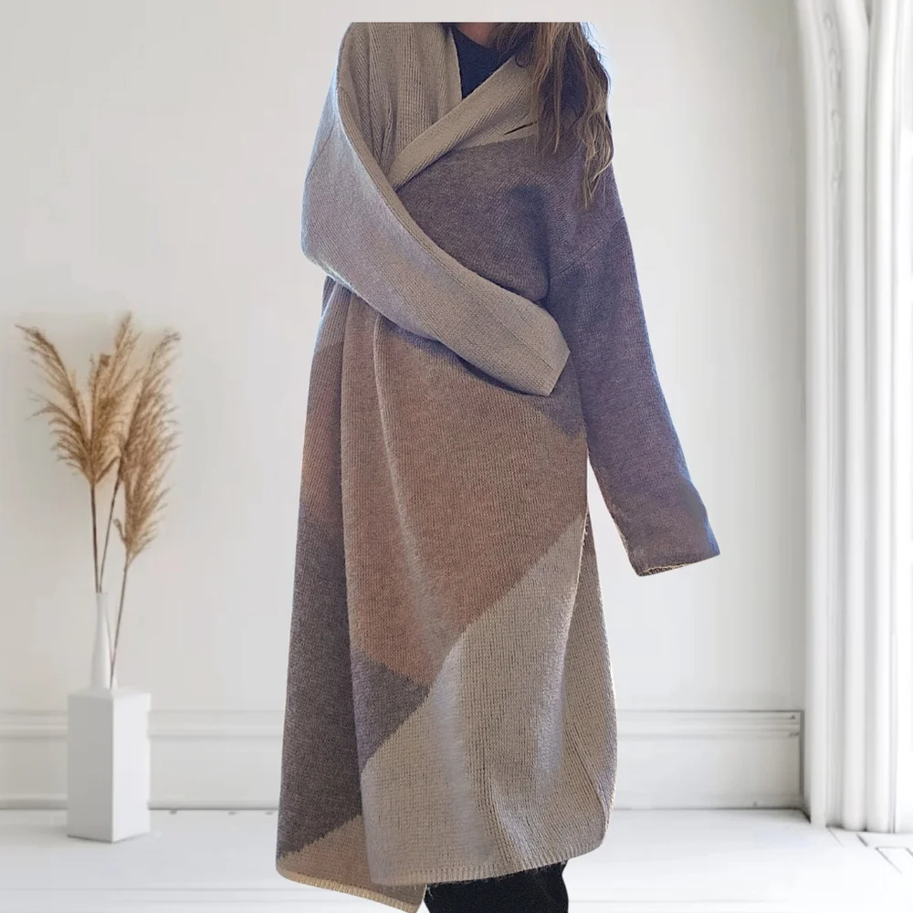 Cozy Oversized Long Fuzzy Knit Cardigan - Picture 4 of 6